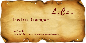 Levius Csongor névjegykártya